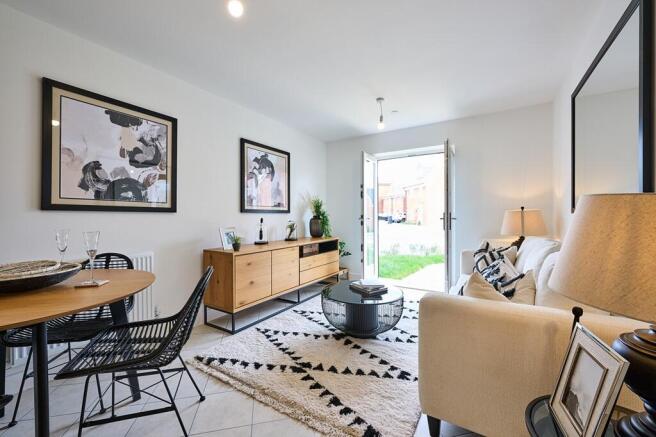 Open plan living areas