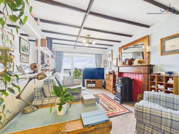 Living Room with Bottled Callor Gas Stove