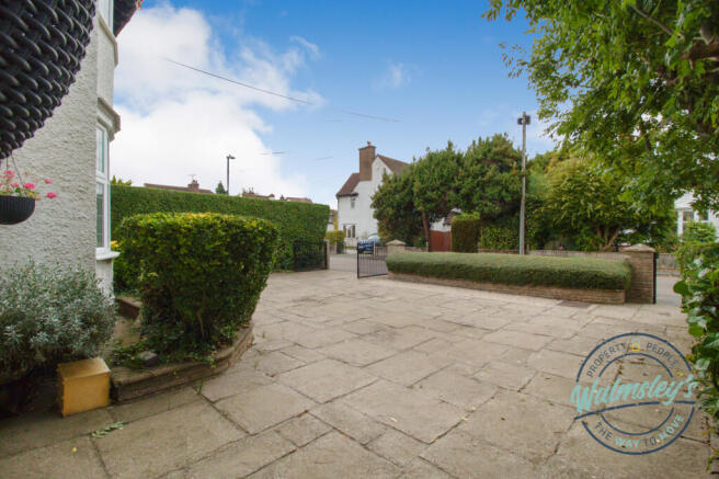 View over driveway
