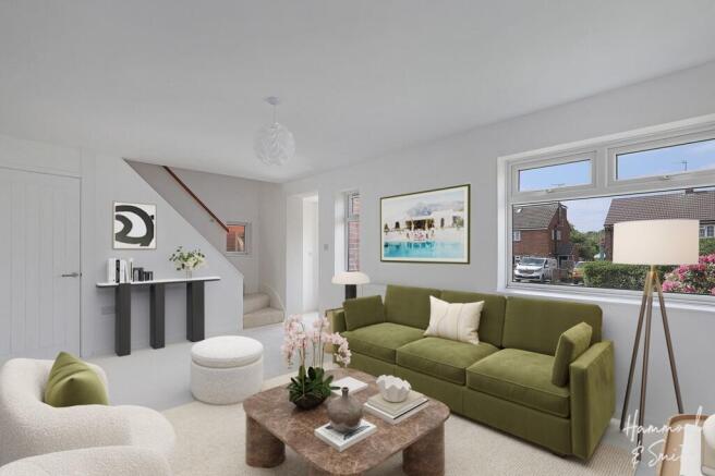 Image enhanced with CGI staging