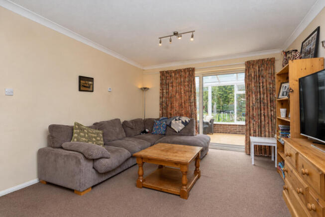 Living / Dining Room with door leading into the conservatory