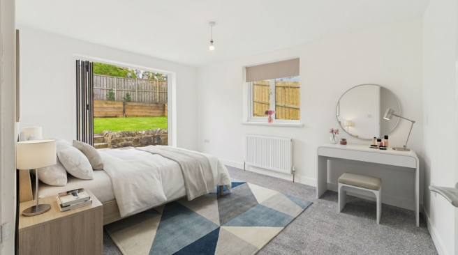 Bedroom One - This image has been virtually staged using AI to show potential layout and furnishings