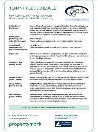 Tenancy Fees