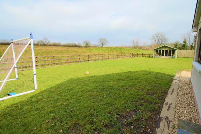 Rear garden and view over the farmland