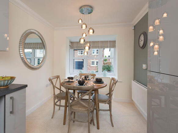 Dining area with feature bay window