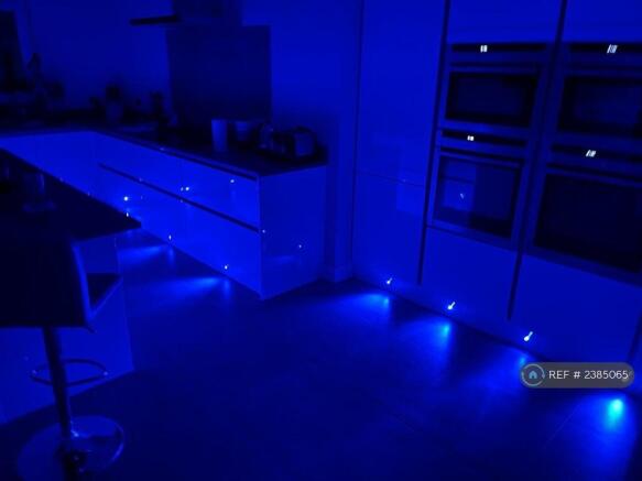 Kitchen/Breakfast/Family Room At Night 