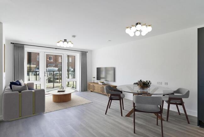 Open-plan living space means you can flow freely between