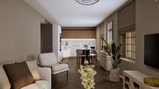 Living/Kitchen Area