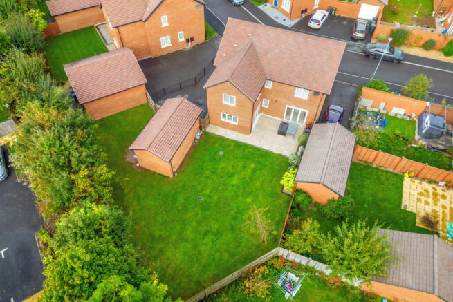 Birdseye view of rear garden