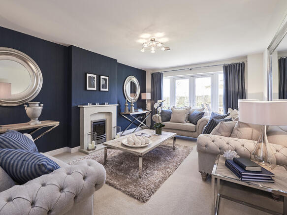 Stunning lounge with bi-fold doors leading to the rear garden
