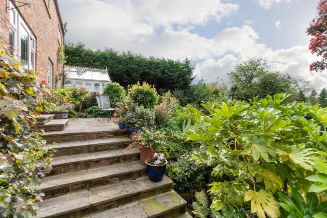 Steps up to terrace