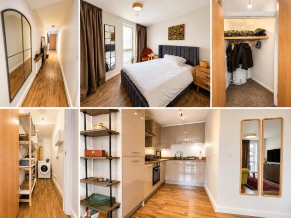 Bright, stylish bedroom with large comfy bed...