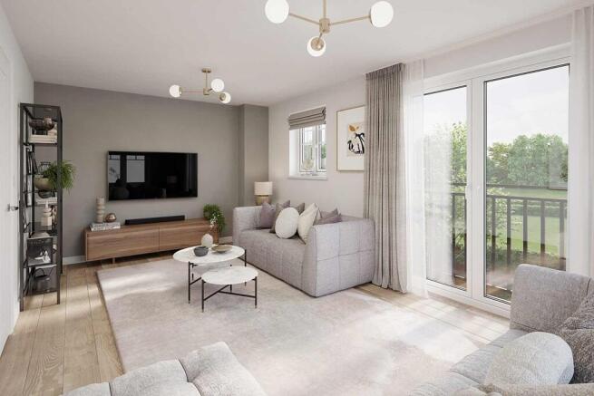 A bright and spacious living room to relax after a long day