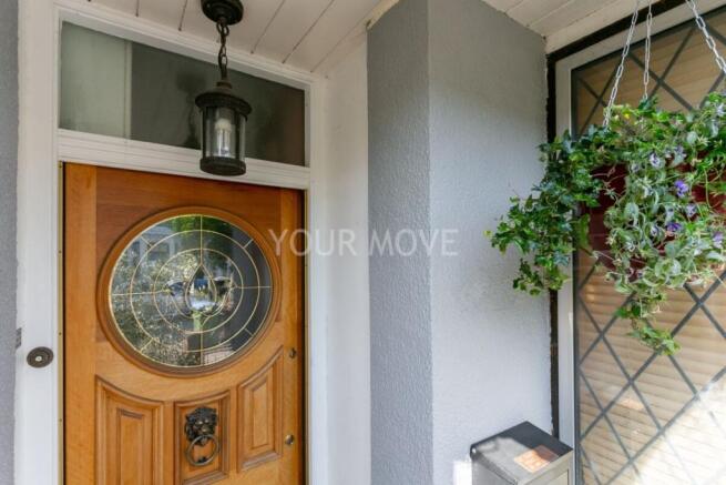 Wooden Glazed Front Door Into