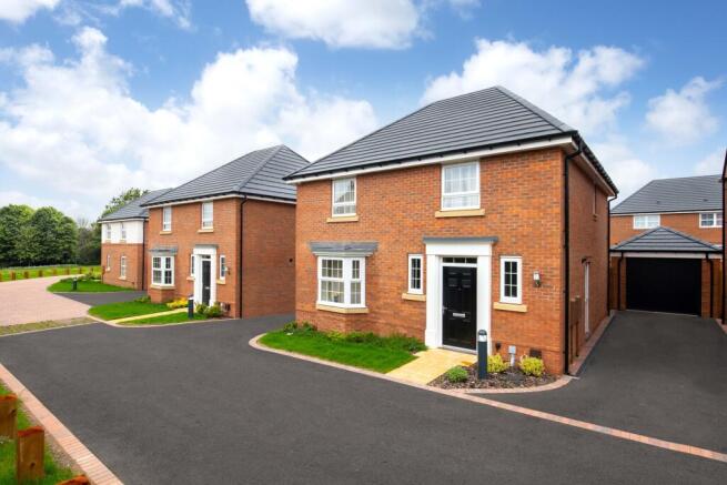 External view of brand-new homes at Thorpebury in the Limes