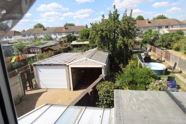 VIEW OF GARDEN & GARAGE