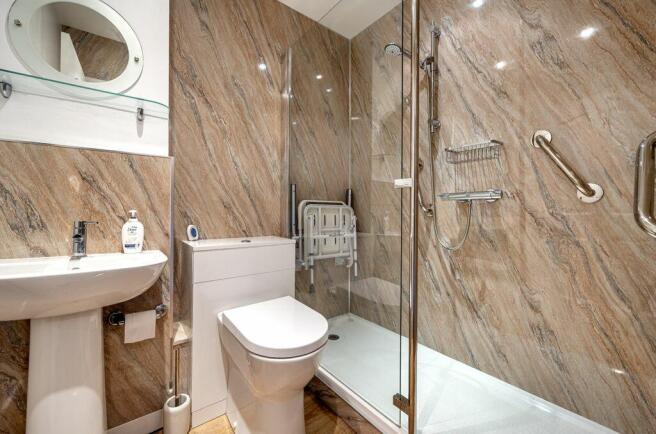 Bathroom walk in shower in shower