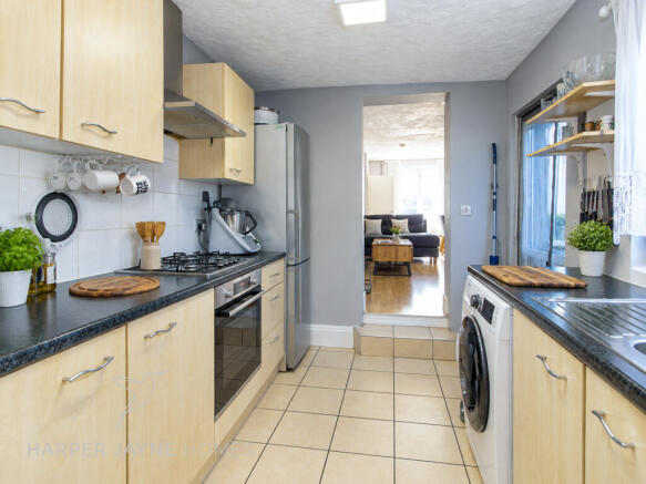Bright Galley Kitchen Interior-2