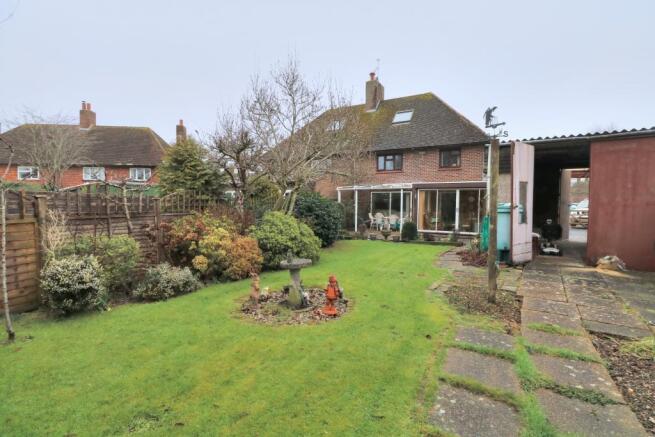 Garden with Double Height Shed