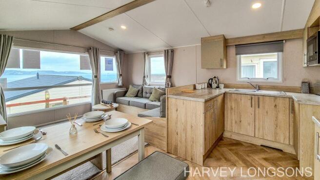Open plan living kitchen and dining area inside th