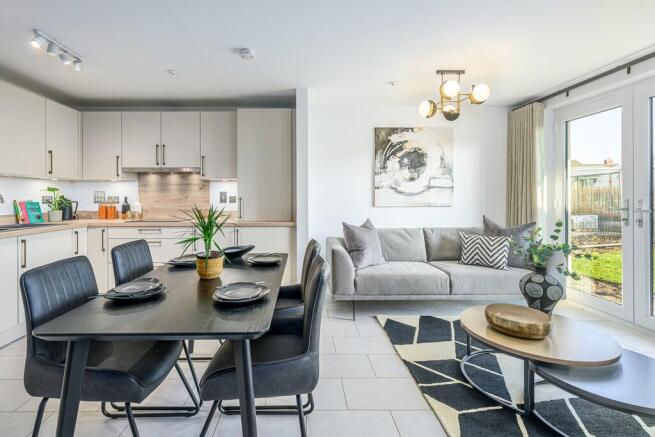 the newton indicative kitchen dining open plan