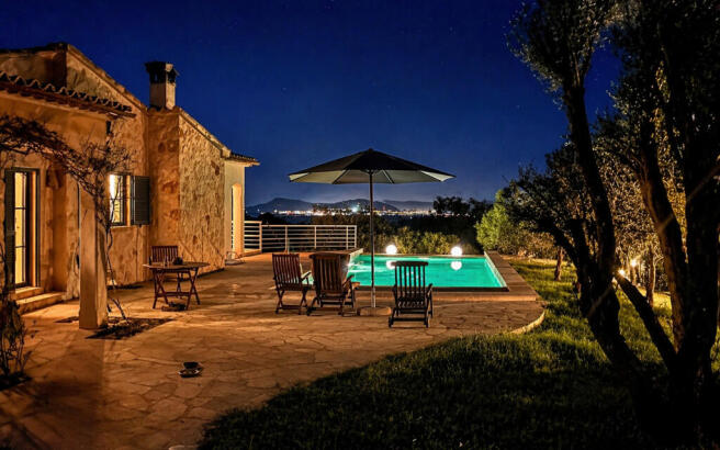 Pool at night