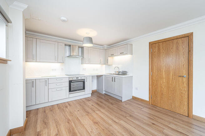 Lounge with open plan kitchen