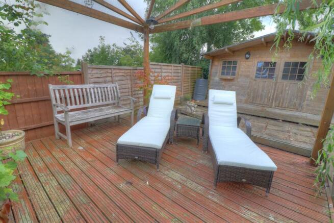 decked seating area