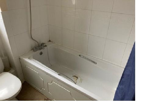 Damage to bath