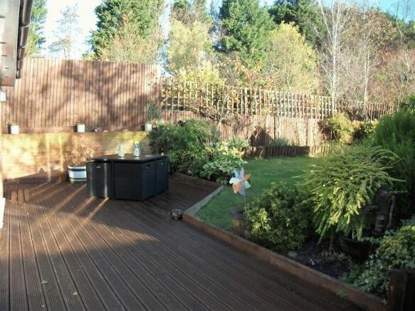 Decked patio