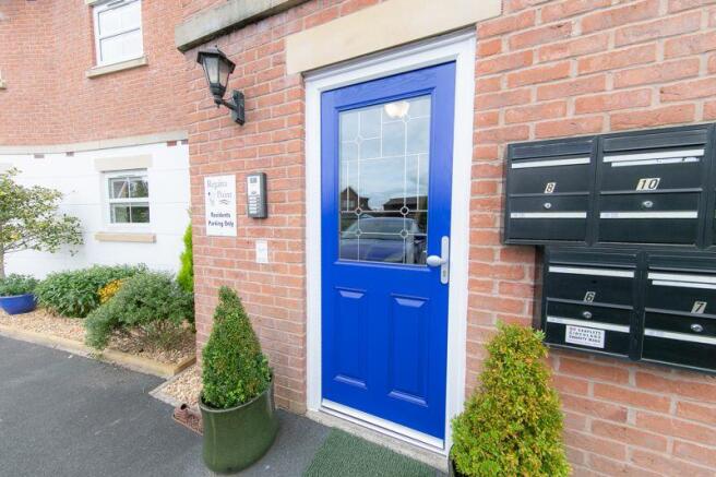 Communal entrance with intercom