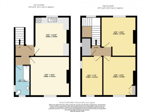 A spacious four-bedroom split-level flat, set ove