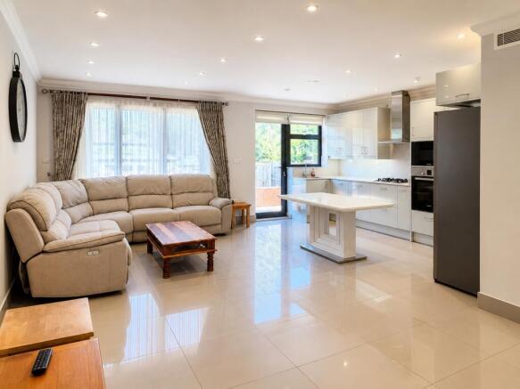 Spacious open-plan living with modern kitchen...