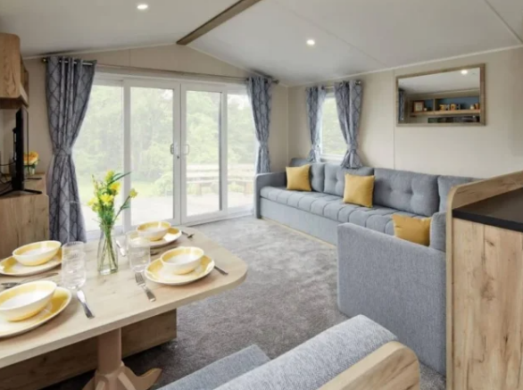 Bright open plan lounge inside the Willerby Linwoo