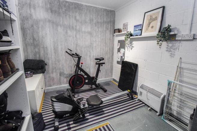 Gym Area (converted half of garage)