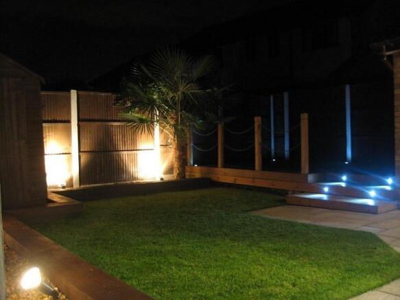 Garden at night