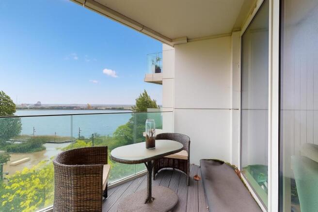 balcony with a river view at Royal Crest Avenue Fo