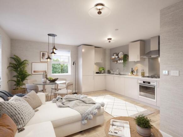 INTERNAL SHOT OF KITCHEN AND LOUNGE IN WADEFORD