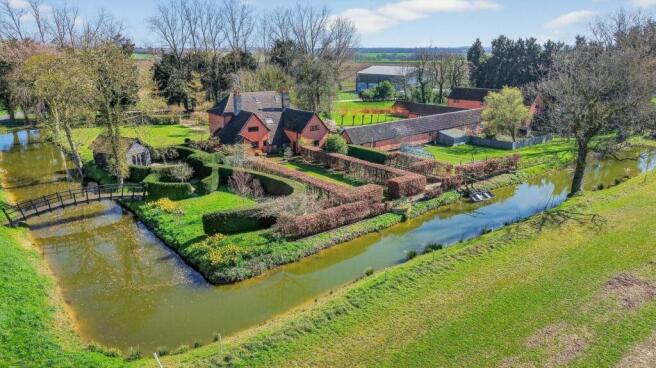 Home with water moat