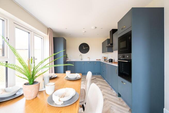 Open plan for cooking and eating
