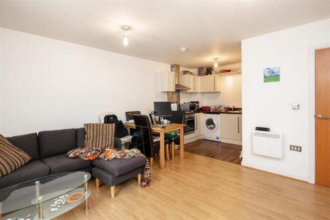 Spacious open-plan living and dining area...