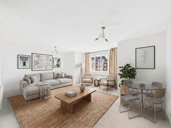 Open-Plan Living (Virtually Furnished)