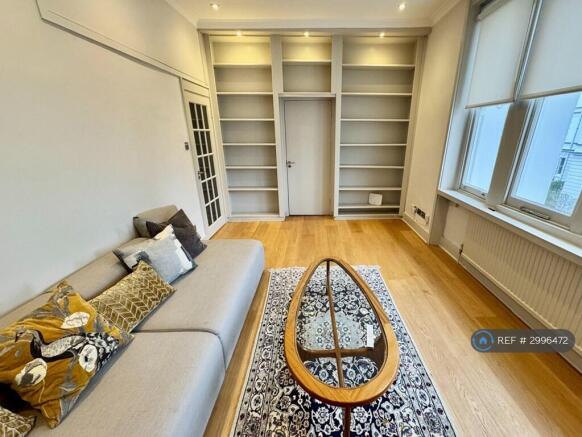 Living Room With Built-In Shelving