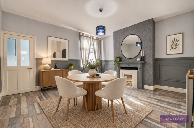 Reception Room Staged