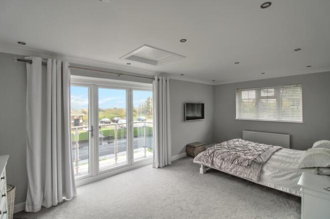 Master bedroom and balcony