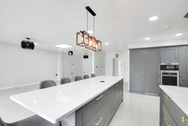 Open Plan Fitted Living Dining Kitchen