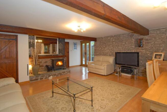 Living Room with Feature Woodburner