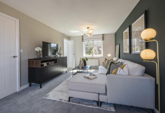 Indicative Living Room, Contemporary Modern Decoration