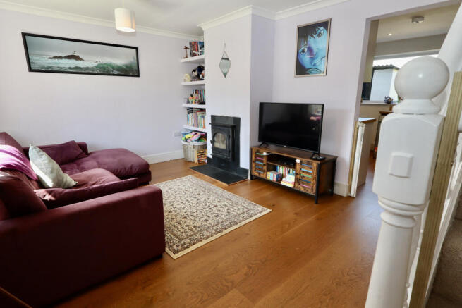 Sitting room with fireplace