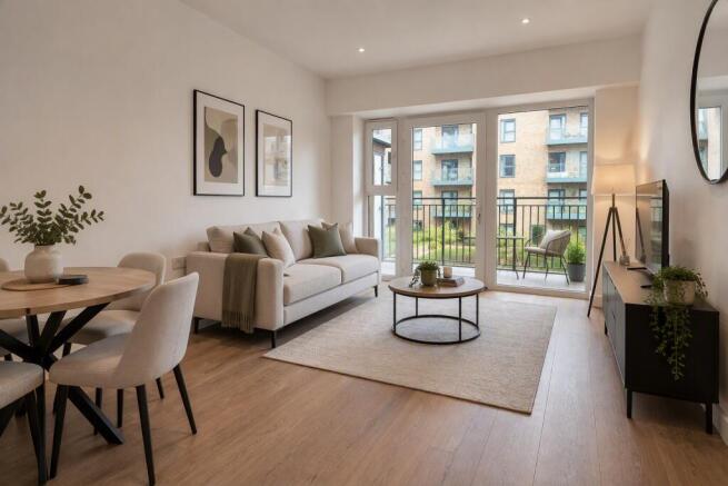 Living room with Balcony